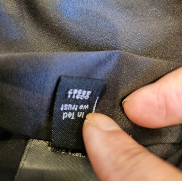 Stunning Ted Baker Sz 1 Black Pencil Skirt with Ribbon Detail and Front Slit - Picture 6 of 8